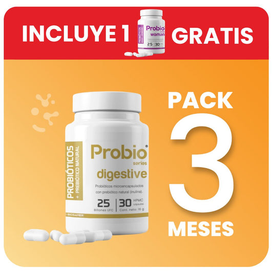 Probiótico Digestive 25 Billones (3 MESES – ENVÍO GRATIS) + 1 FRASCO DE PROBIÓTICOS GRATIS