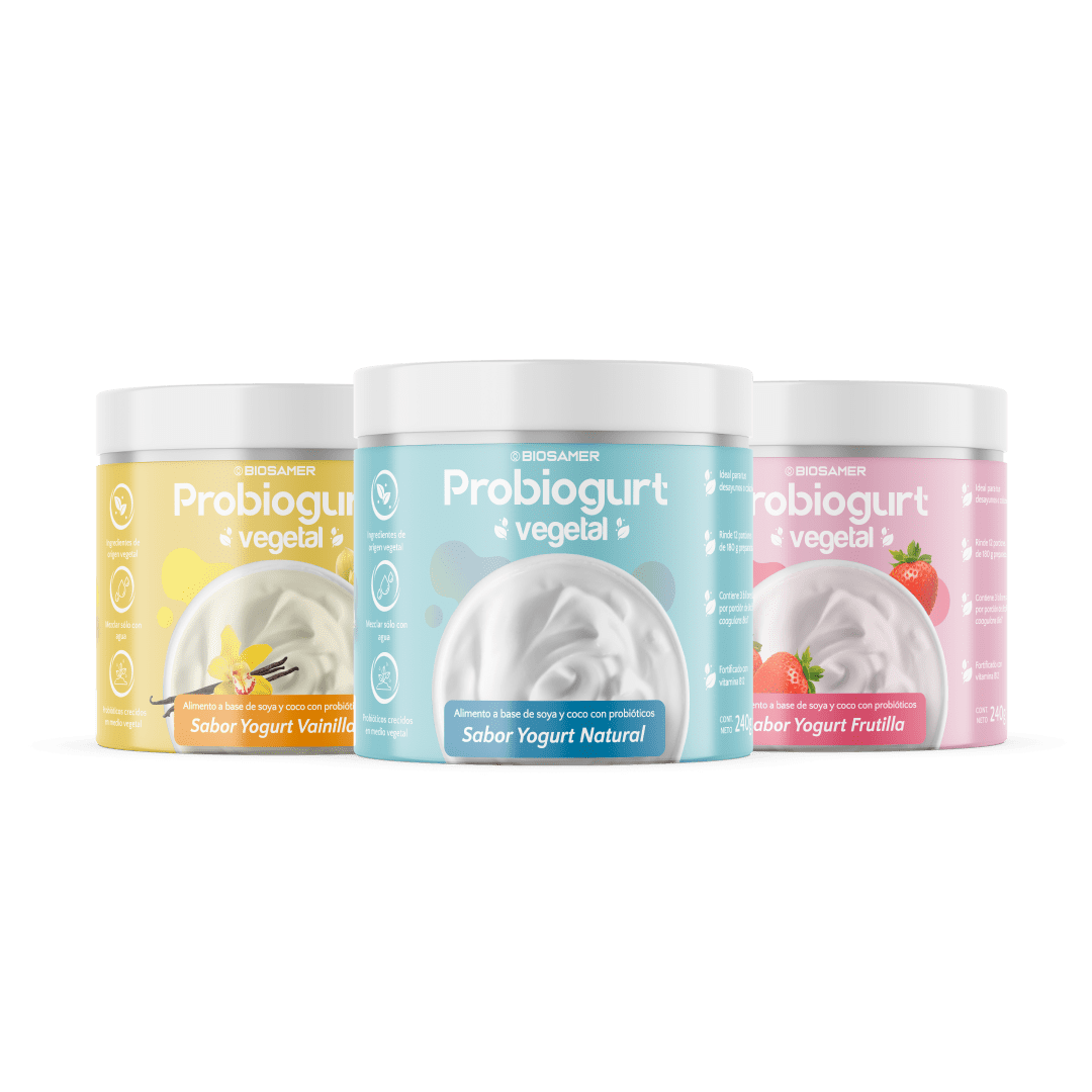 [PACK x3] Probiogurt Vegetal – Yogurt Natural, Frutilla y Vainilla